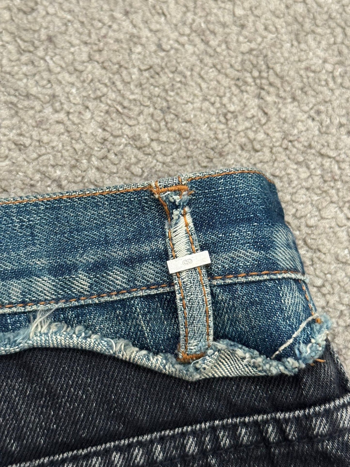 AW06 Dior Homme by Hedi Slimane Cummerbund Denim Jeans