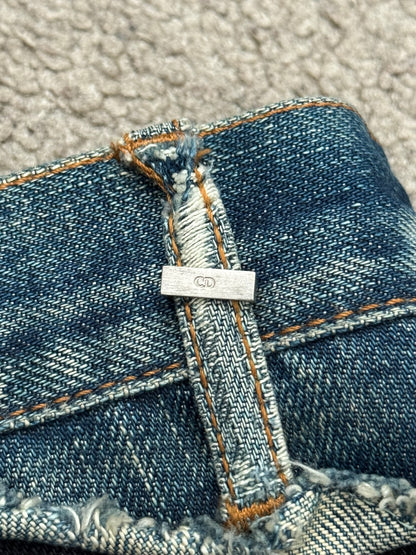 AW06 Dior Homme by Hedi Slimane Cummerbund Denim Jeans