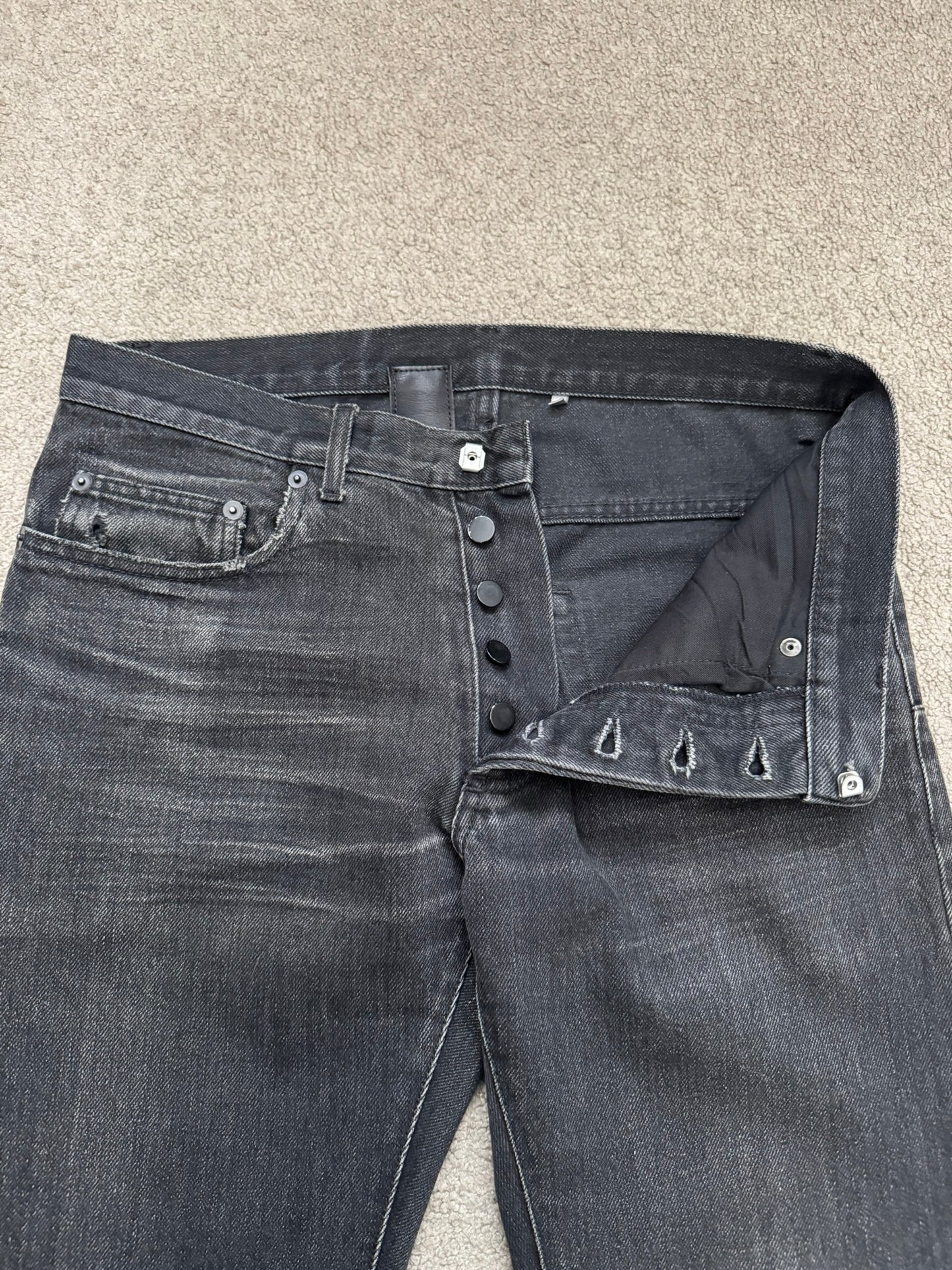 AW05 Dior Homme by Hedi Slimane "In The Morning" Faded Denim Jeans
