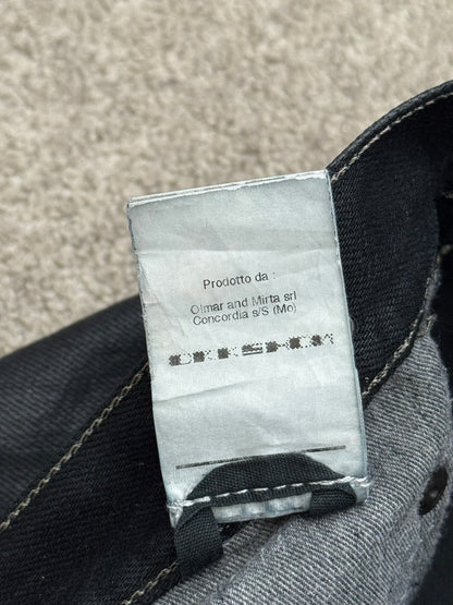 SS13 Rick Owens DRKSHDW Black Waxed Detroit Cut Denim Jeans