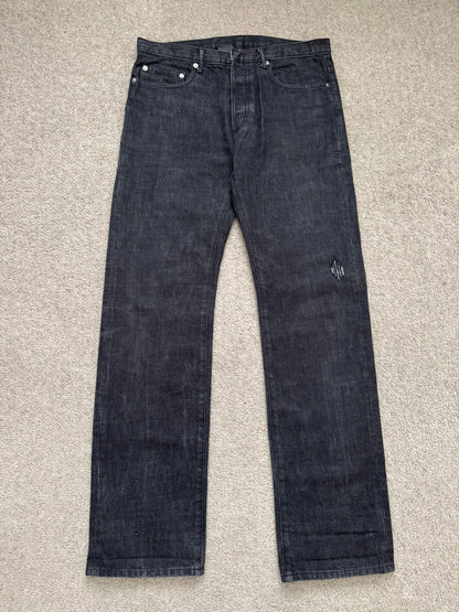 SS03 Dior Homme by Hedi Slimane MIJ Black Clawmark Denim Jeans