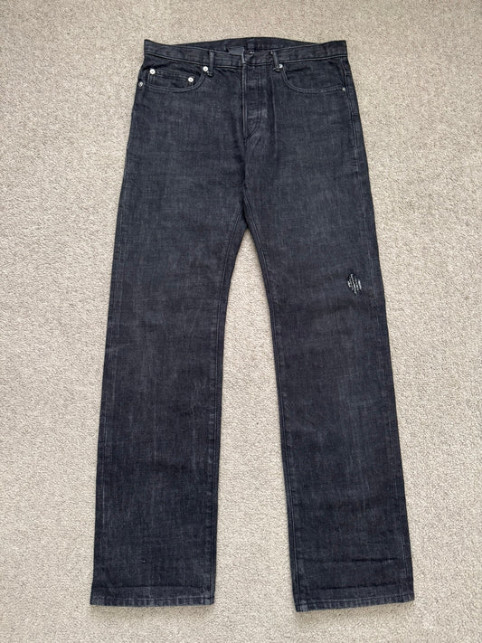 SS03 Dior Homme by Hedi Slimane MIJ Black Clawmark Denim Jeans