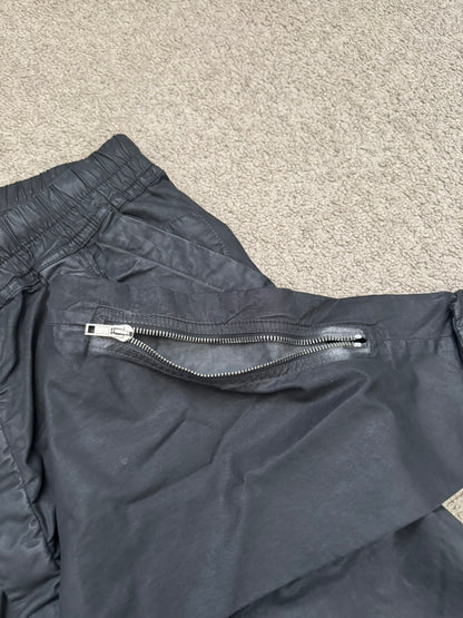 SS14 Rick Owens DRKSHDW Black Mineral Waxed Memphis Cargo Pants