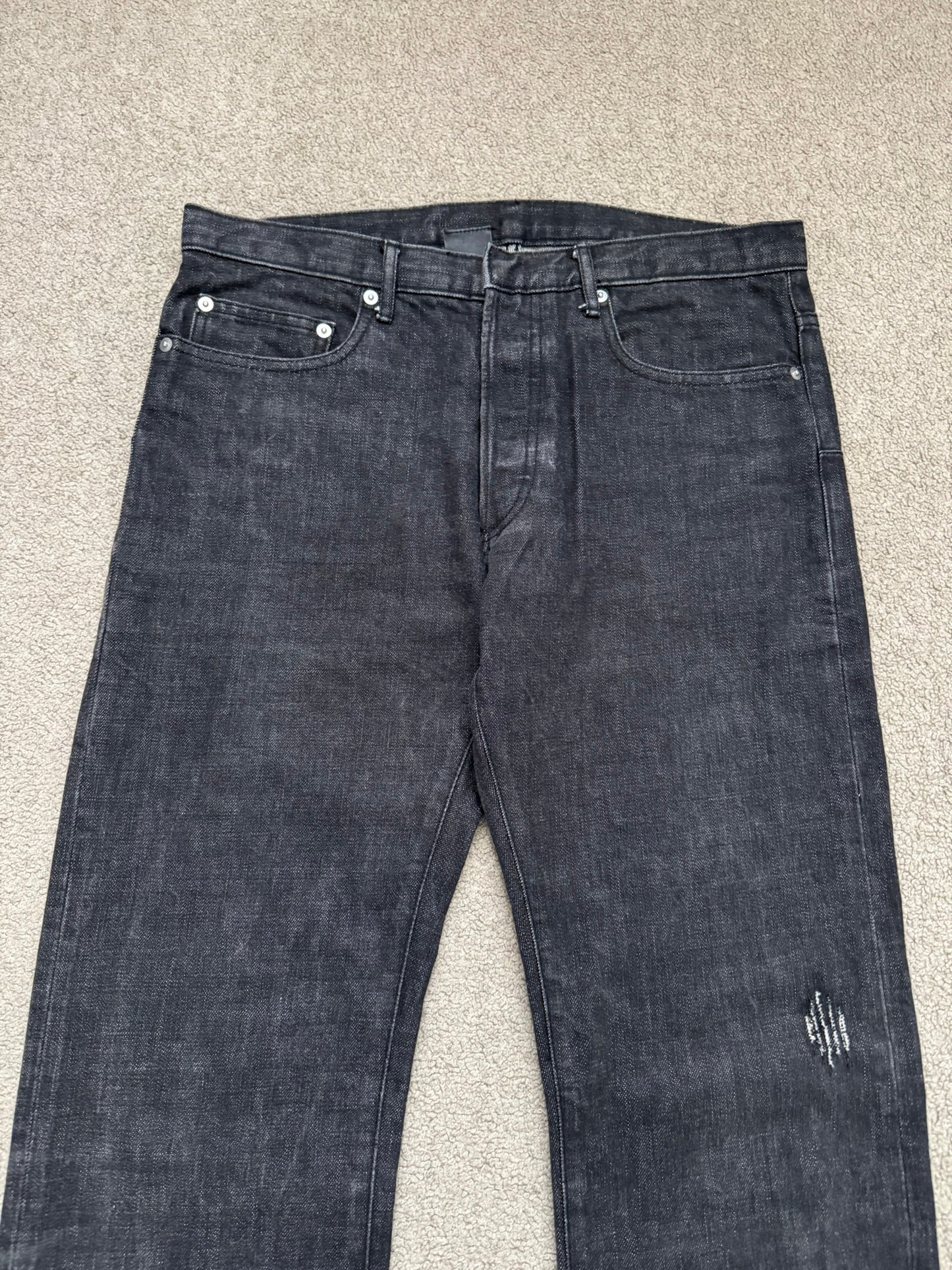 SS03 Dior Homme by Hedi Slimane MIJ Black Clawmark Denim Jeans