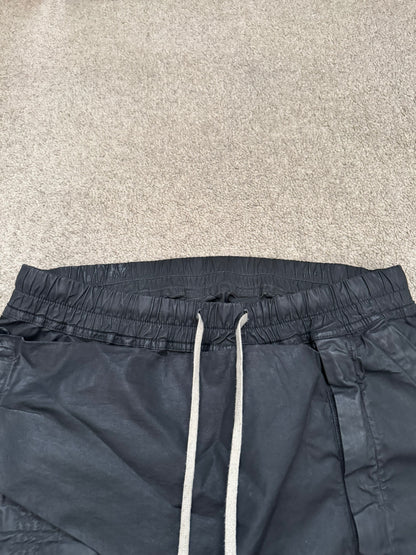 SS14 Rick Owens DRKSHDW Black Mineral Waxed Memphis Cargo Pants