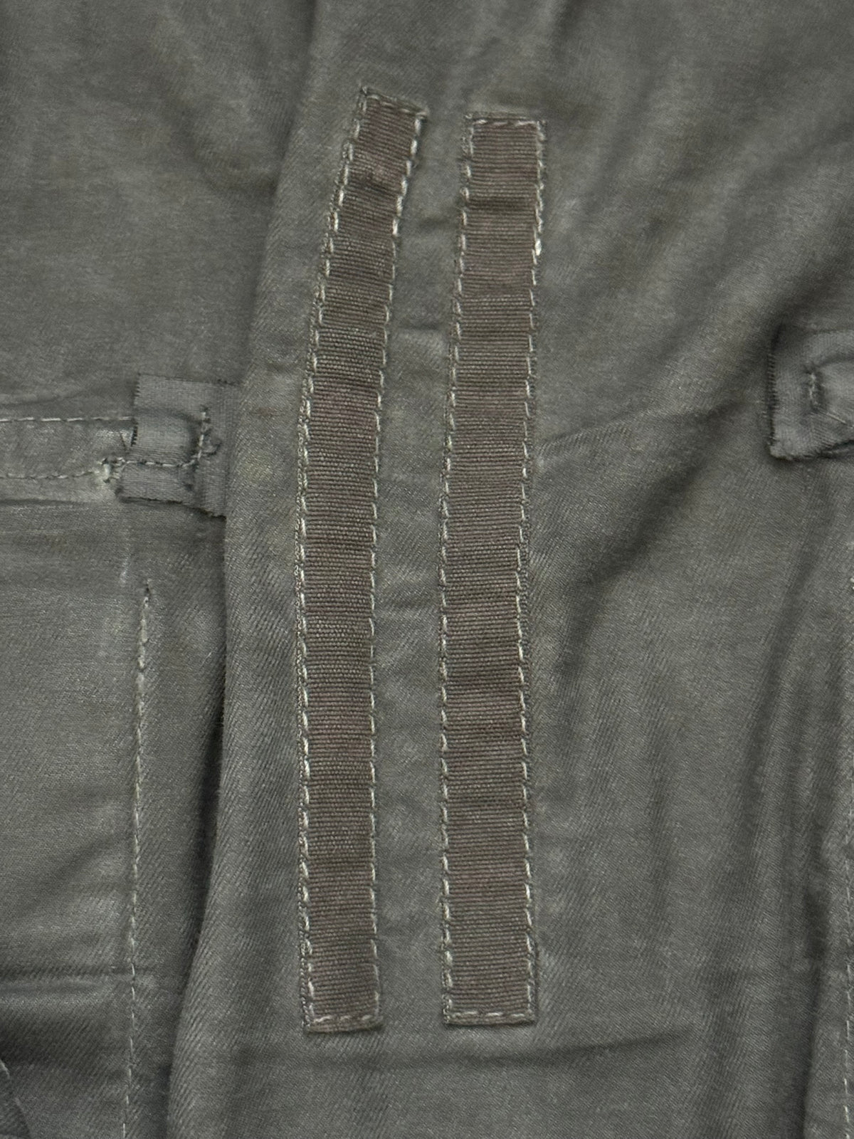 SS14 Rick Owens DRKSHDW Black Mineral Waxed Memphis Cargo Pants