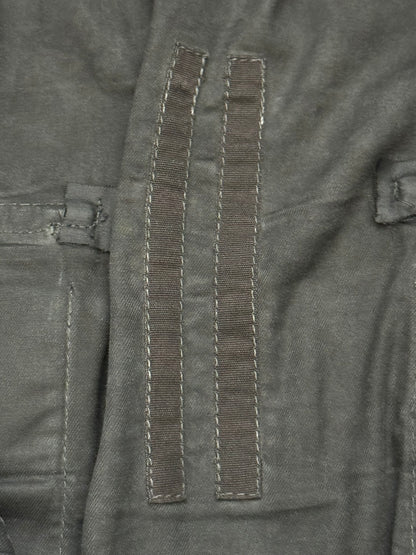SS14 Rick Owens DRKSHDW Black Mineral Waxed Memphis Cargo Pants