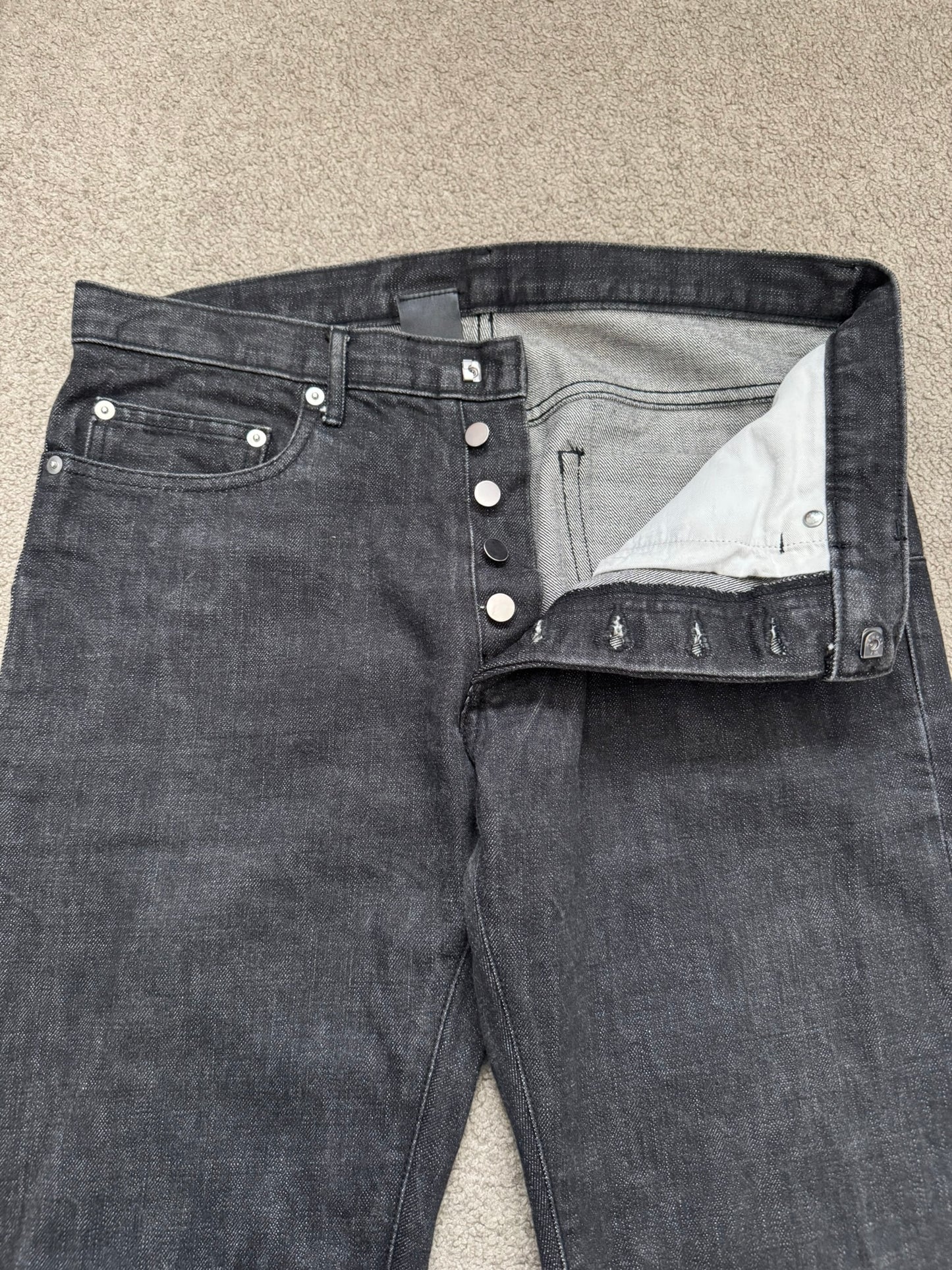 SS03 Dior Homme by Hedi Slimane MIJ Black Clawmark Denim Jeans
