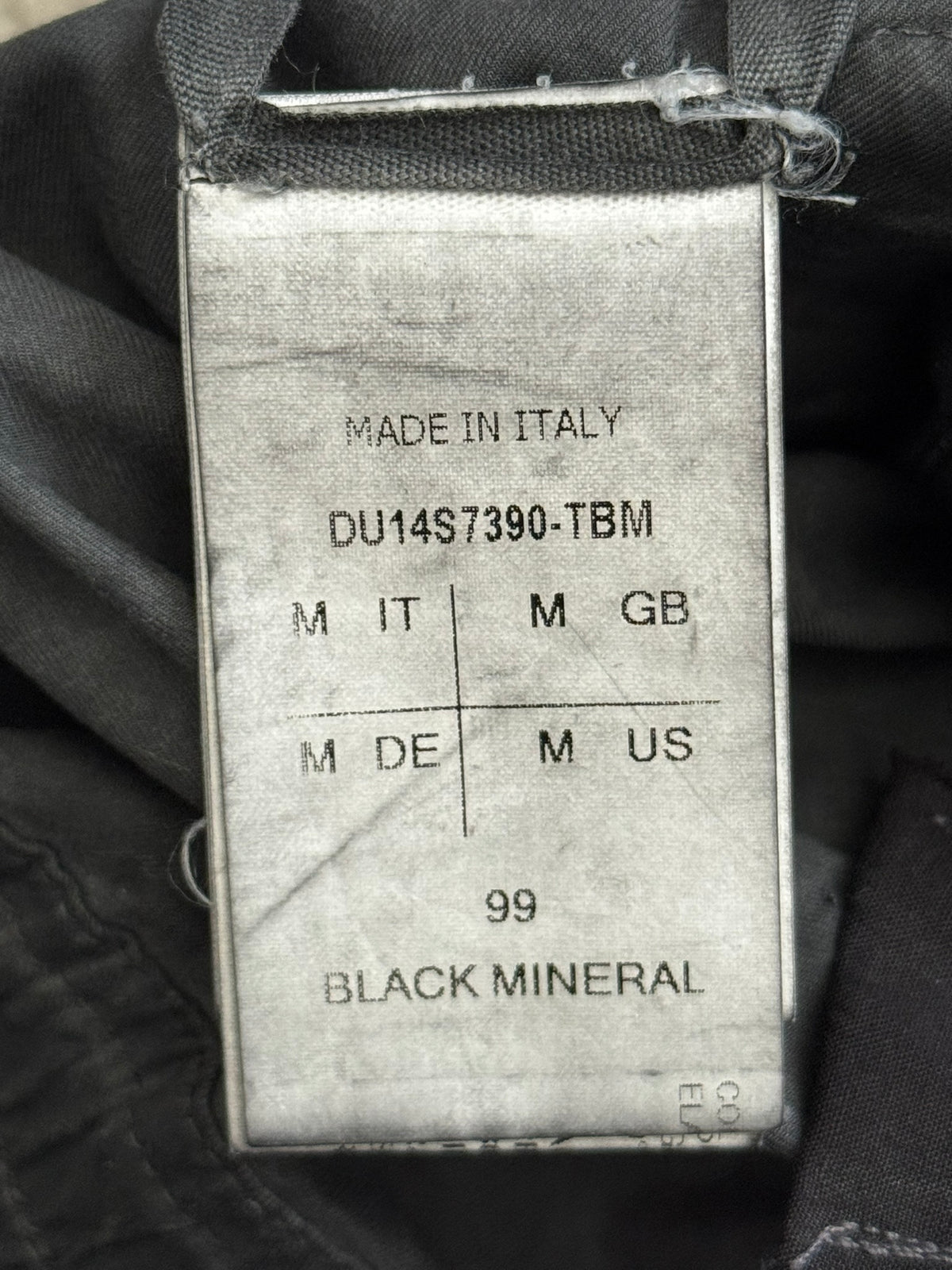 SS14 Rick Owens DRKSHDW Black Mineral Waxed Memphis Cargo Pants
