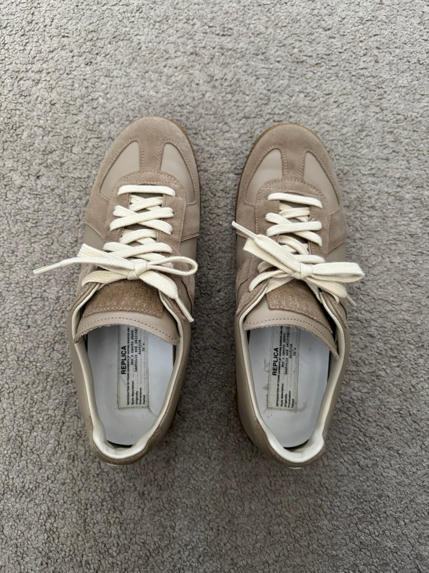 Maison Margiela Replica Beige/Tan/Gum GAT Low Top Sneakers
