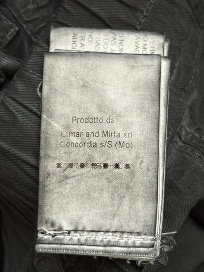 SS14 Rick Owens DRKSHDW Black Mineral Waxed Memphis Cargo Pants