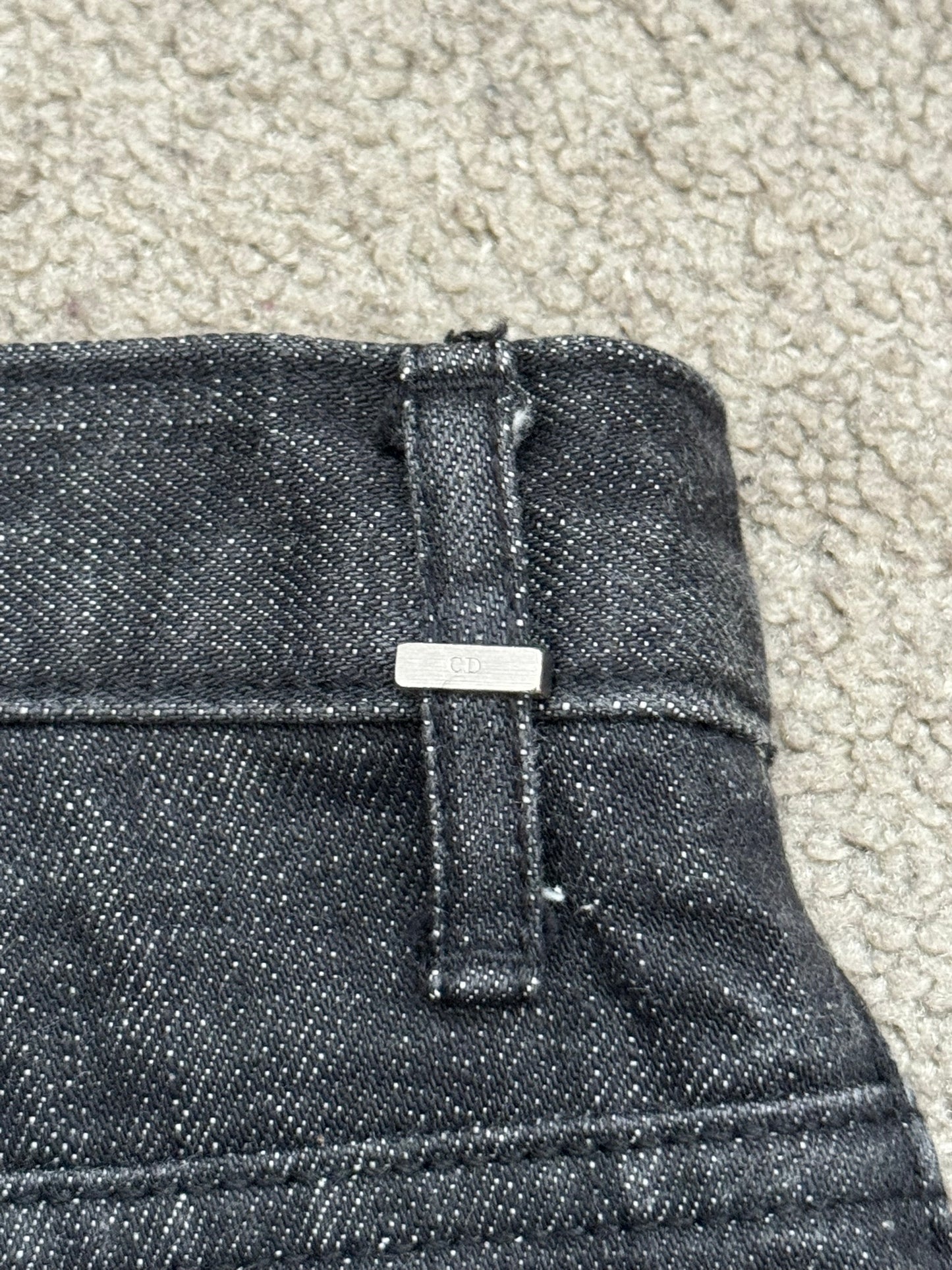 SS03 Dior Homme by Hedi Slimane MIJ Black Clawmark Denim Jeans
