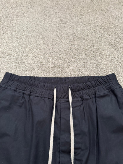 FW17 Rick Owens DRKSHDW "Glitter" Black Cargo Pods Shorts