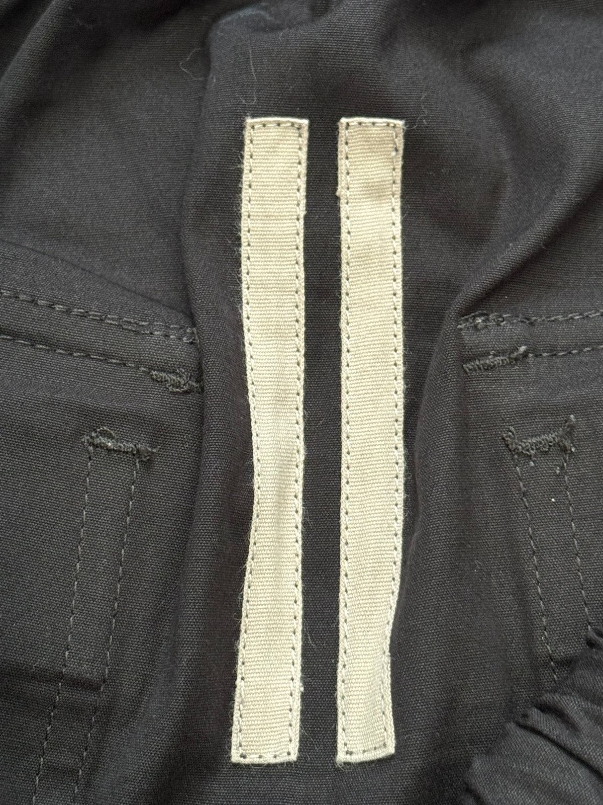 FW17 Rick Owens DRKSHDW "Glitter" Black Cargo Pods Shorts