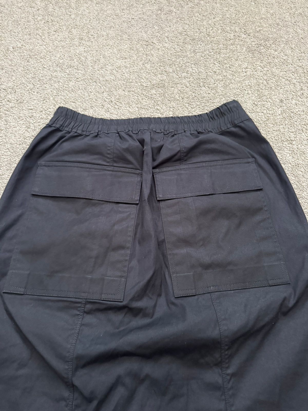FW17 Rick Owens DRKSHDW "Glitter" Black Cargo Pods Shorts