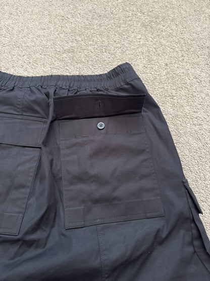 FW17 Rick Owens DRKSHDW "Glitter" Black Cargo Pods Shorts