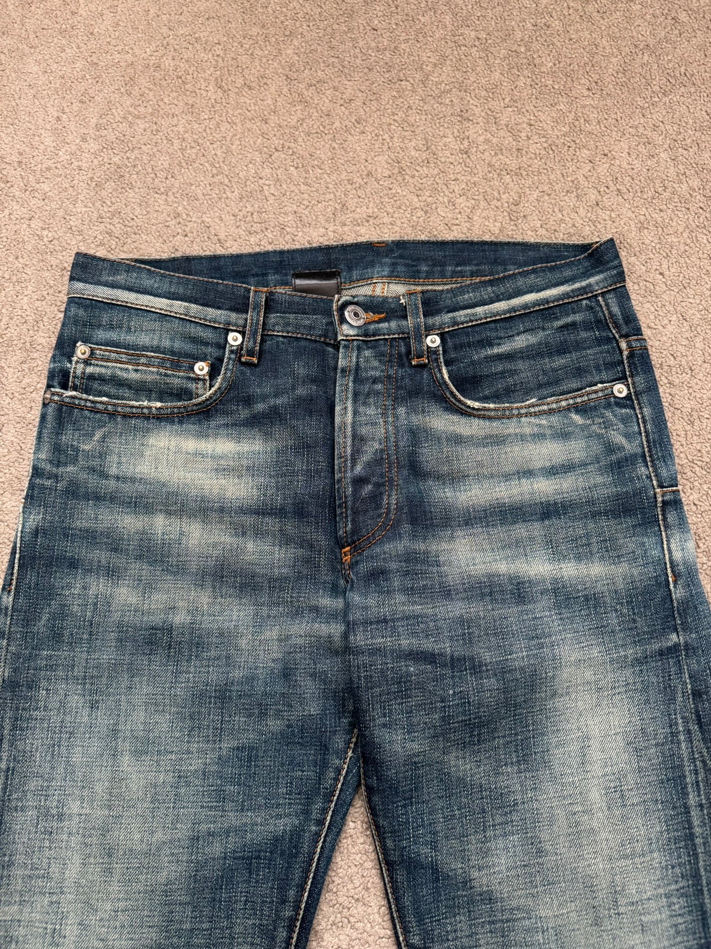 AW08 Dior Homme by Kris Van Assche "Day Off" Faded Blue Denim Jeans
