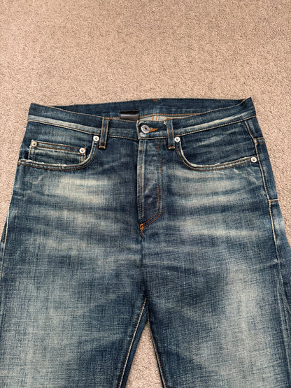 AW08 Dior Homme by Kris Van Assche "Day Off" Faded Blue Denim Jeans
