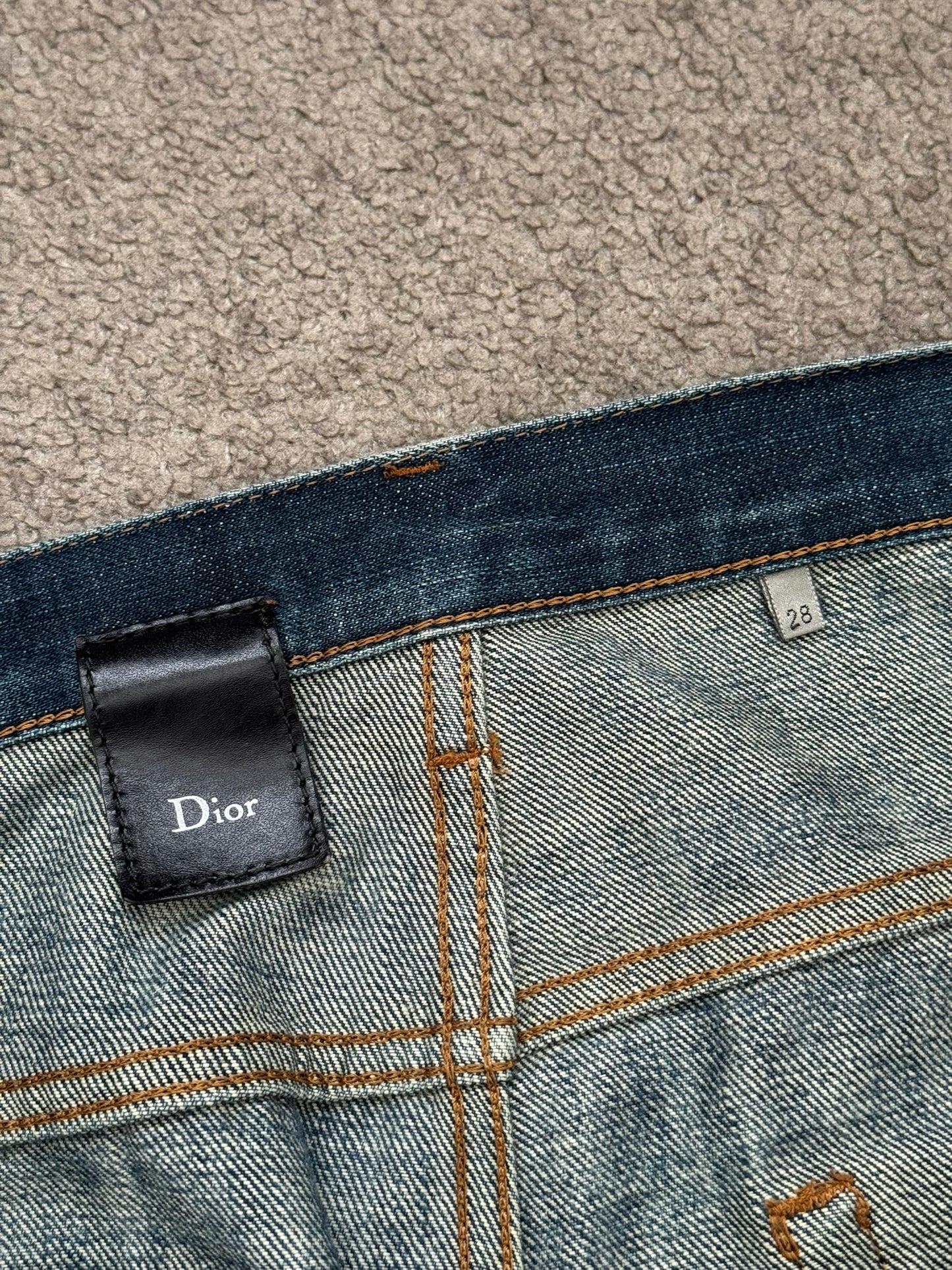 AW08 Dior Homme by Kris Van Assche "Day Off" Faded Blue Denim Jeans
