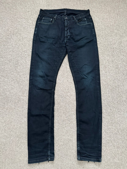 FW15 Rick Owens DRKSHDW Black Washed Torrence Cut Denim Jeans