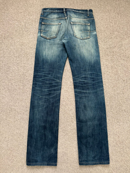 AW08 Dior Homme by Kris Van Assche "Day Off" Faded Blue Denim Jeans