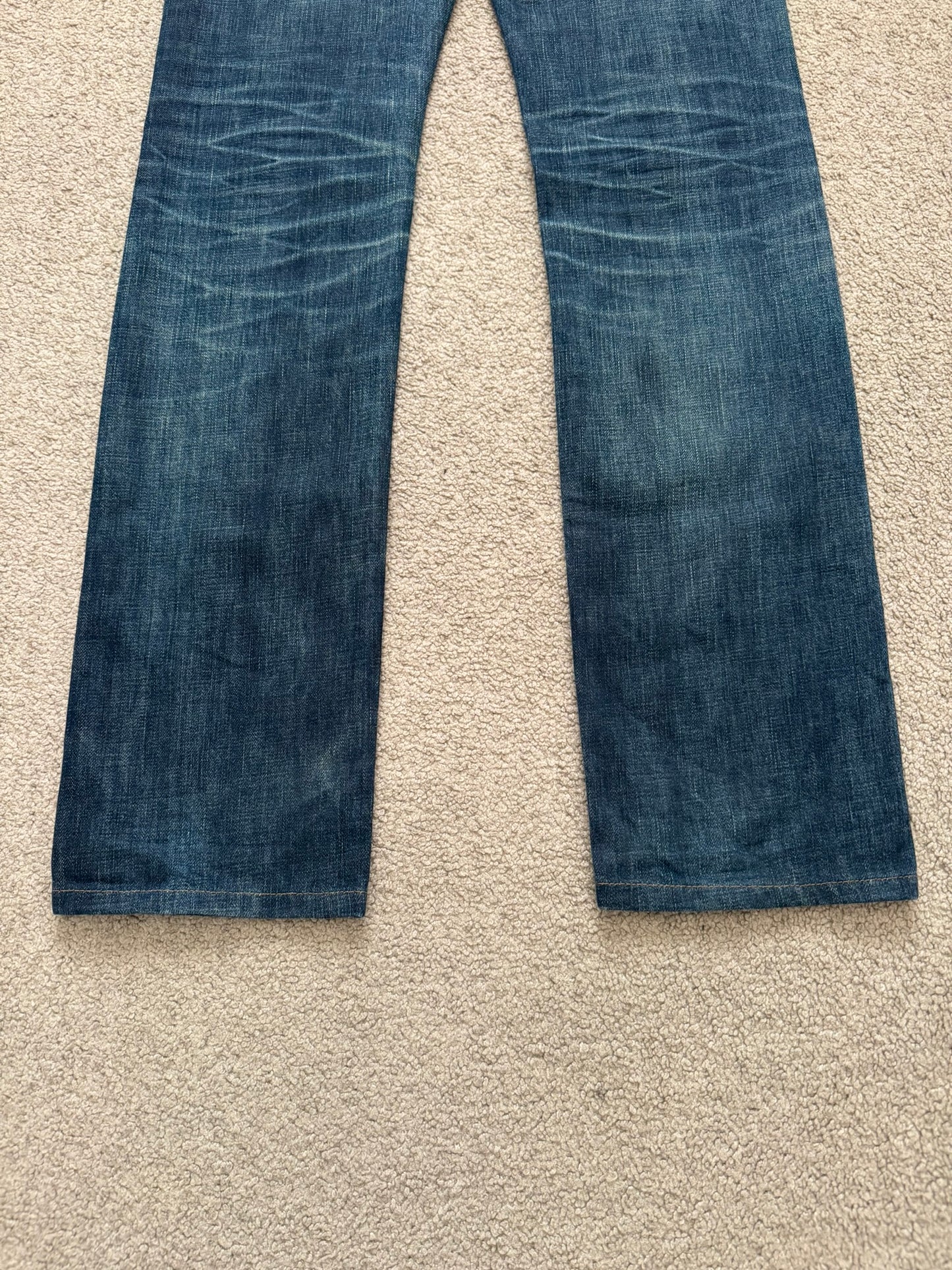 AW08 Dior Homme by Kris Van Assche "Day Off" Faded Blue Denim Jeans