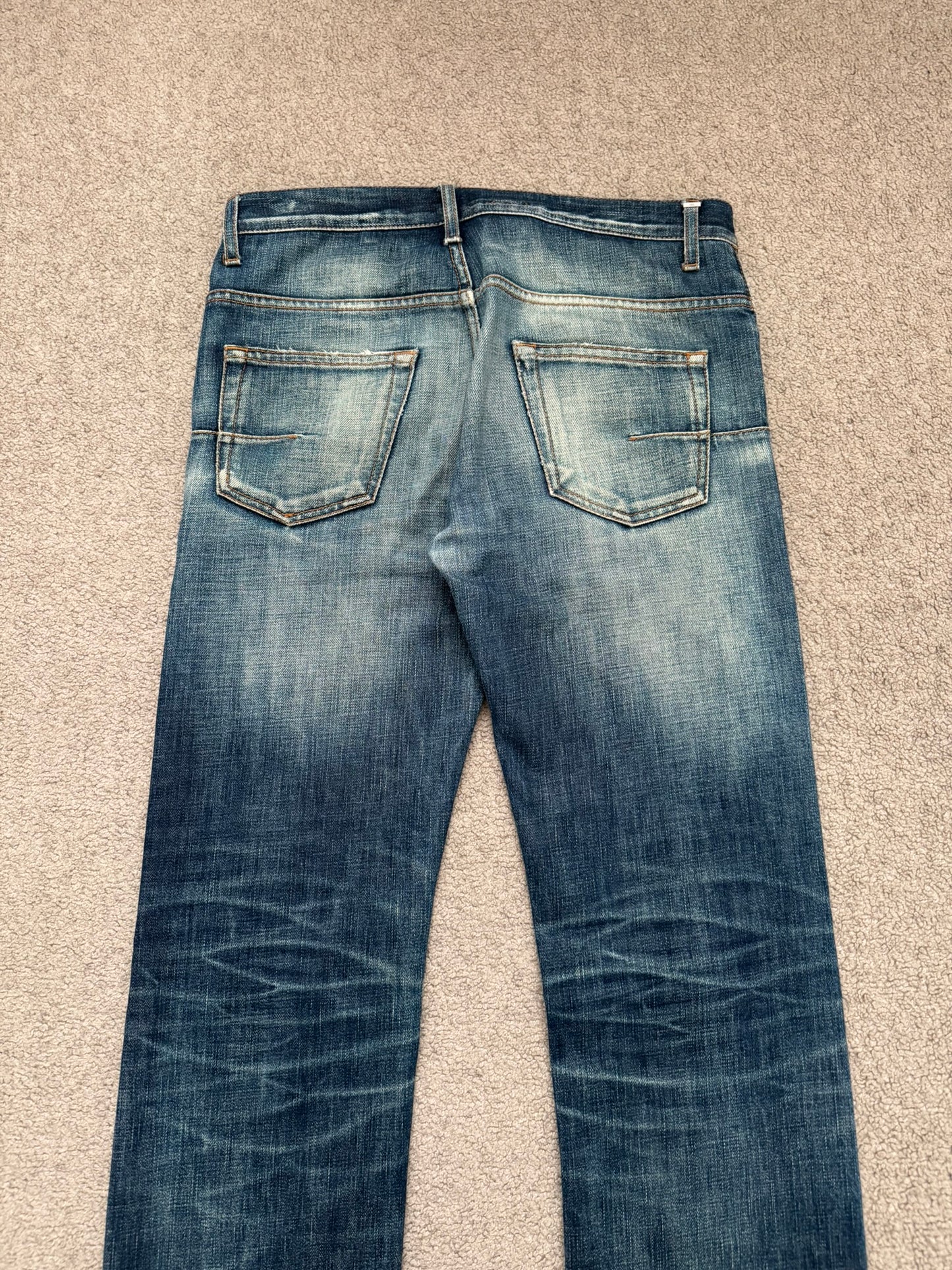 AW08 Dior Homme by Kris Van Assche "Day Off" Faded Blue Denim Jeans