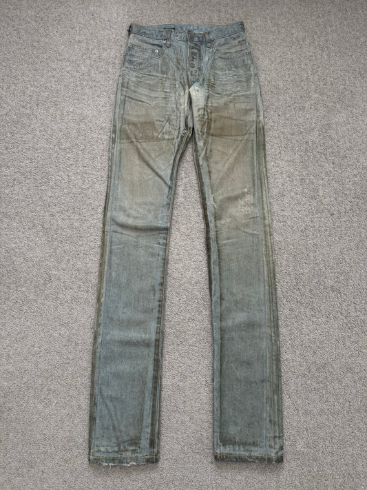SS04 Dior Homme by Hedi Slimane “Bleu Claire” Waxed Denim Jeans