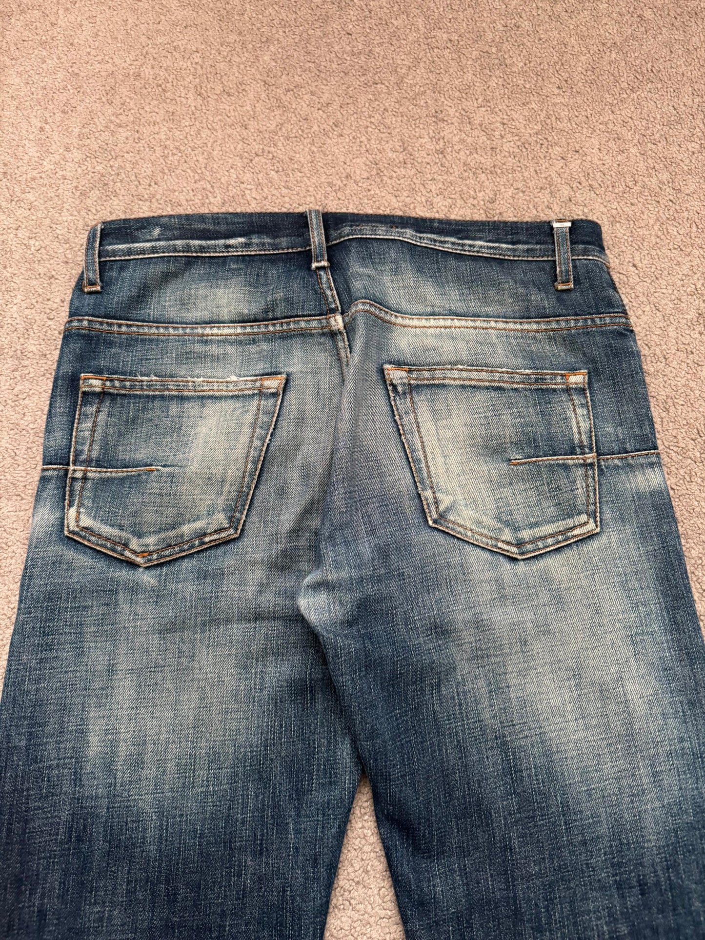 AW08 Dior Homme by Kris Van Assche "Day Off" Faded Blue Denim Jeans