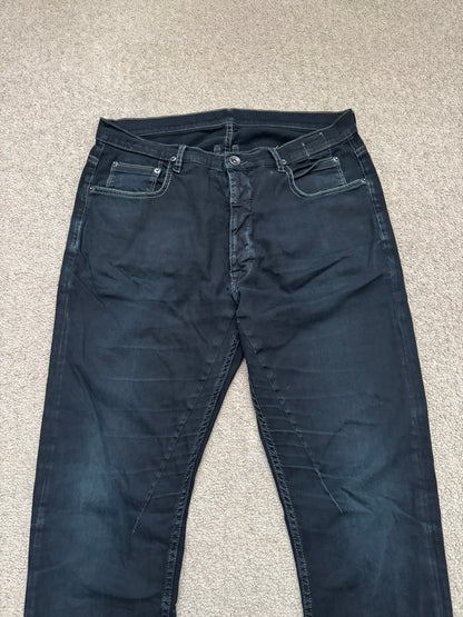 FW15 Rick Owens DRKSHDW Black Washed Torrence Cut Denim Jeans