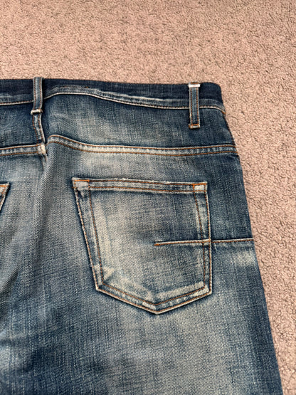 AW08 Dior Homme by Kris Van Assche "Day Off" Faded Blue Denim Jeans