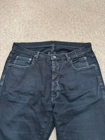 FW15 Rick Owens DRKSHDW Black Washed Torrence Cut Denim Jeans