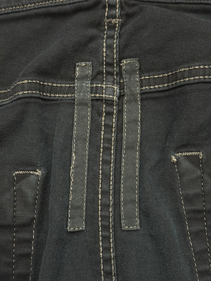 FW15 Rick Owens DRKSHDW Black Washed Torrence Cut Denim Jeans
