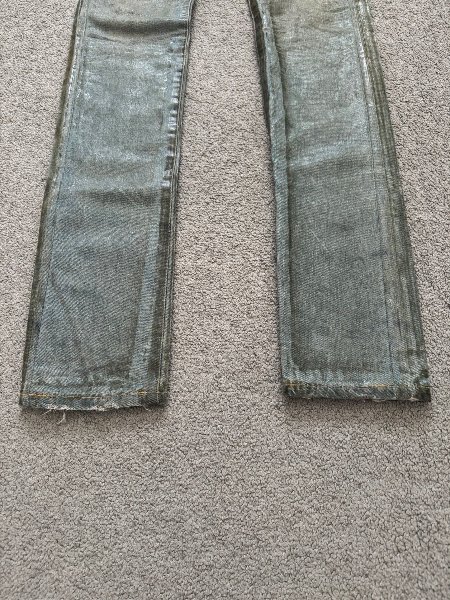 SS04 Dior Homme by Hedi Slimane “Bleu Claire” Waxed Denim Jeans