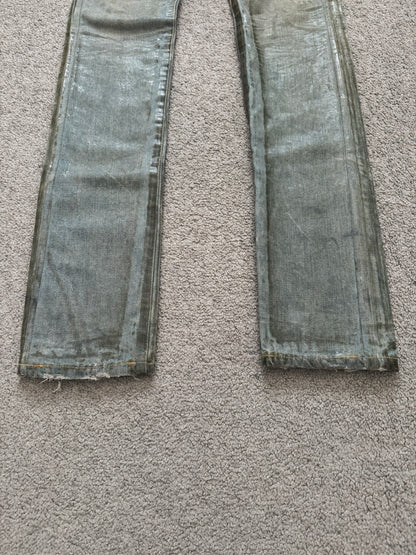 SS04 Dior Homme by Hedi Slimane “Bleu Claire” Waxed Denim Jeans