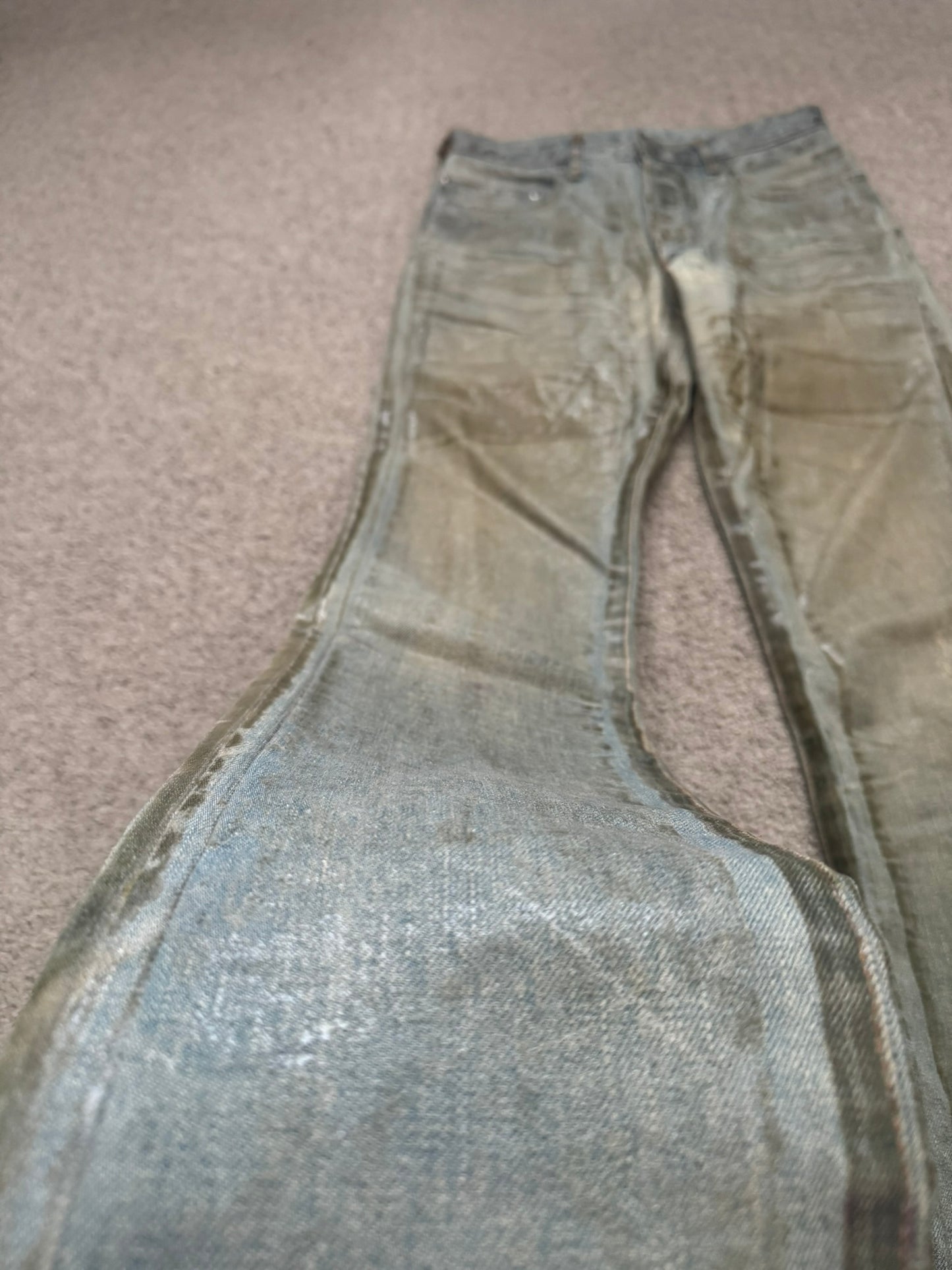 SS04 Dior Homme by Hedi Slimane “Bleu Claire” Waxed Denim Jeans