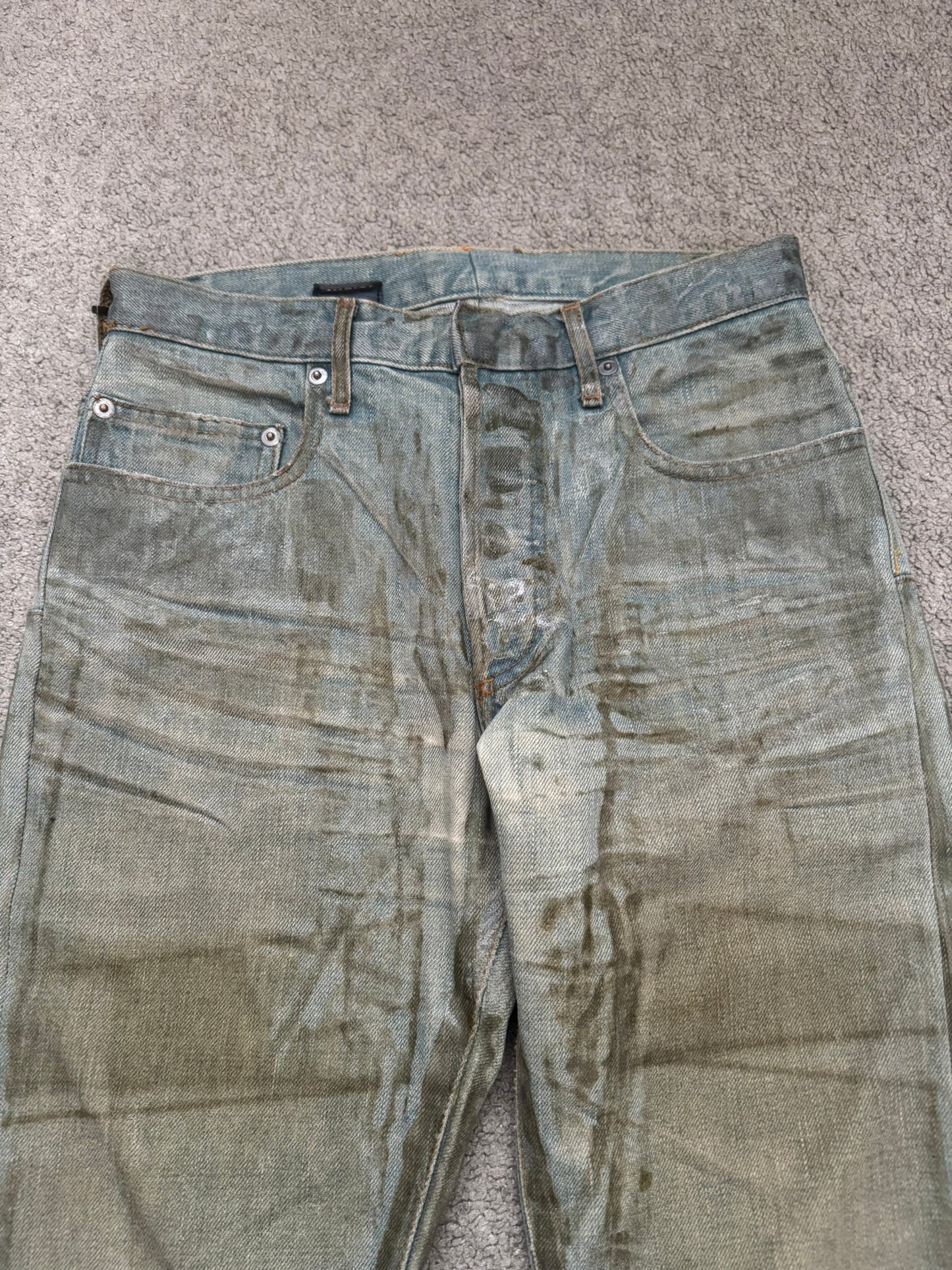 SS04 Dior Homme by Hedi Slimane “Bleu Claire” Waxed Denim Jeans