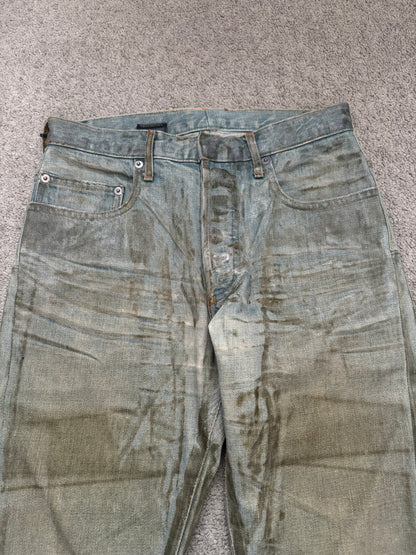 SS04 Dior Homme by Hedi Slimane “Bleu Claire” Waxed Denim Jeans