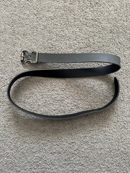 Maison Margiela Grey Leather Conway Buckle Belt