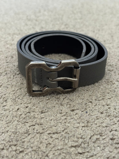 Maison Margiela Grey Leather Conway Buckle Belt