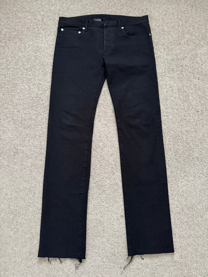 SS10 Dior Homme by Kris Van Assche MIJ Black Rayon Denim Jeans