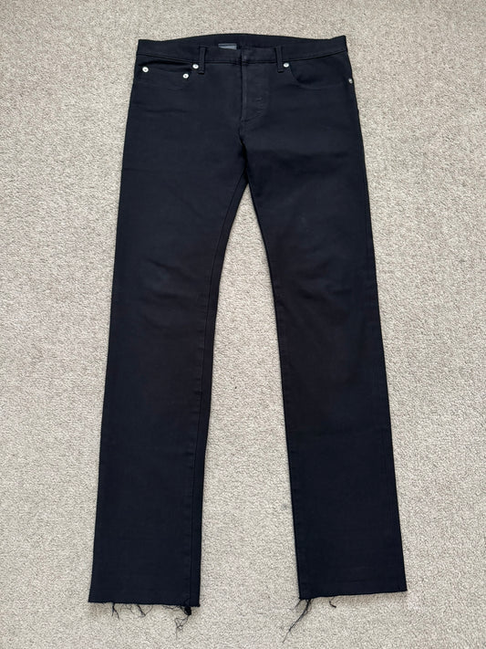 SS10 Dior Homme by Kris Van Assche MIJ Black Rayon Denim Jeans