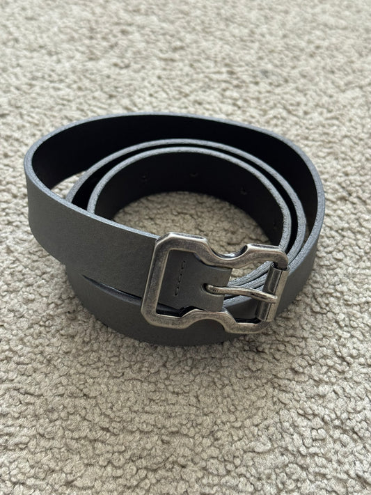 Maison Margiela Grey Leather Conway Buckle Belt