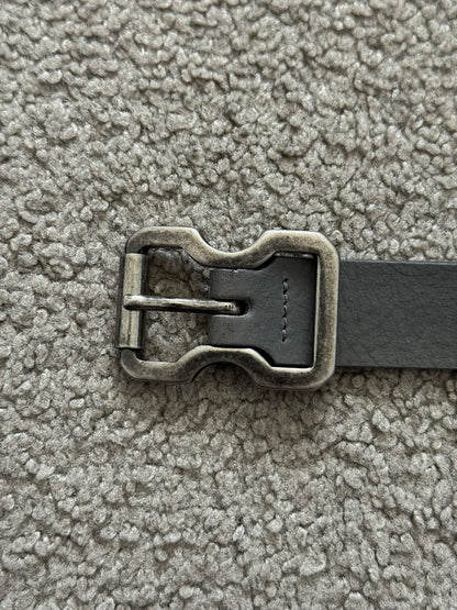 Maison Margiela Grey Leather Conway Buckle Belt