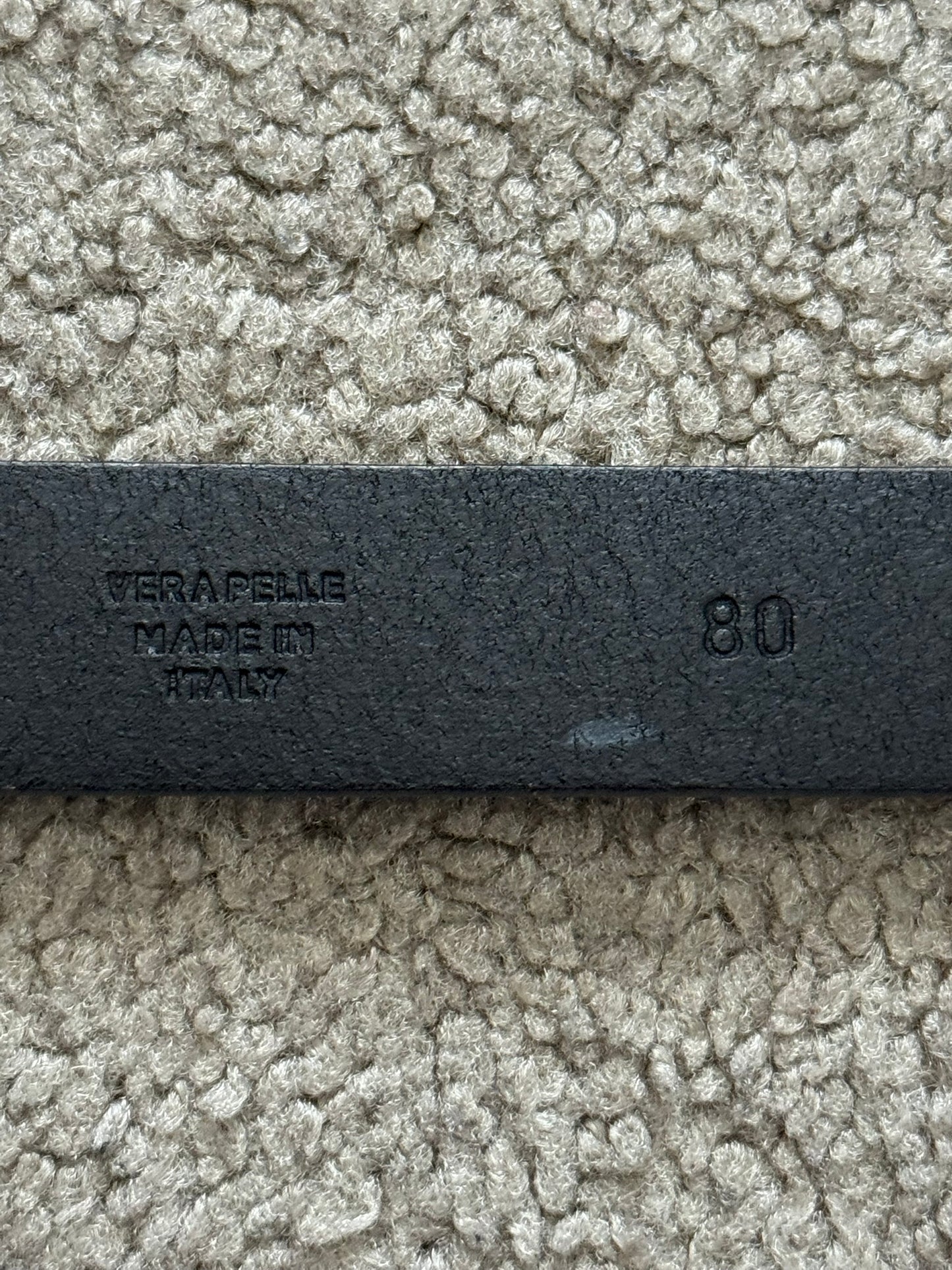 Maison Margiela Grey Leather Conway Buckle Belt