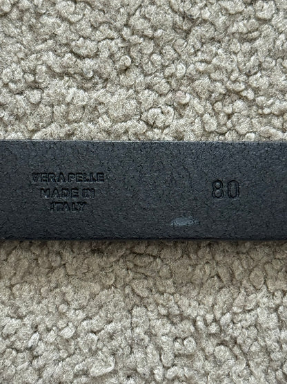 Maison Margiela Grey Leather Conway Buckle Belt