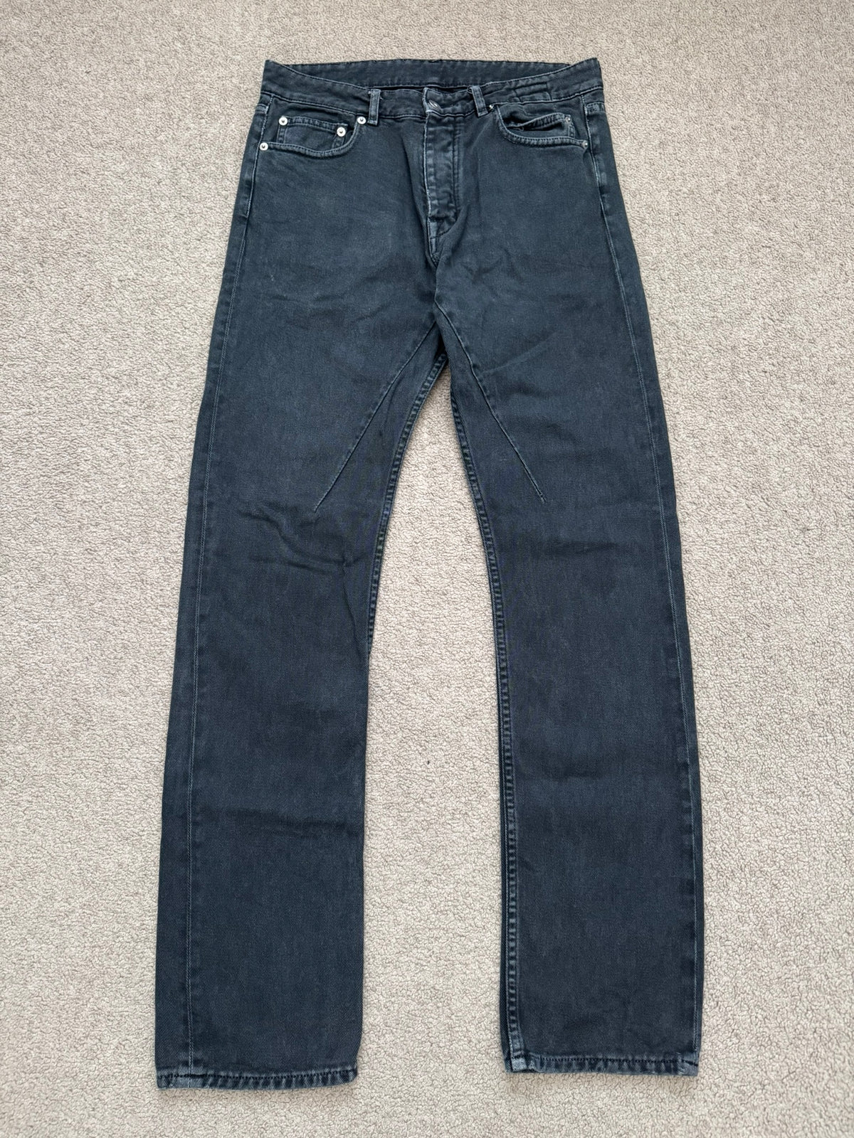 SS20 Rick Owens DRKSHDW Faded Washed Torrance Cut Denim Jeans