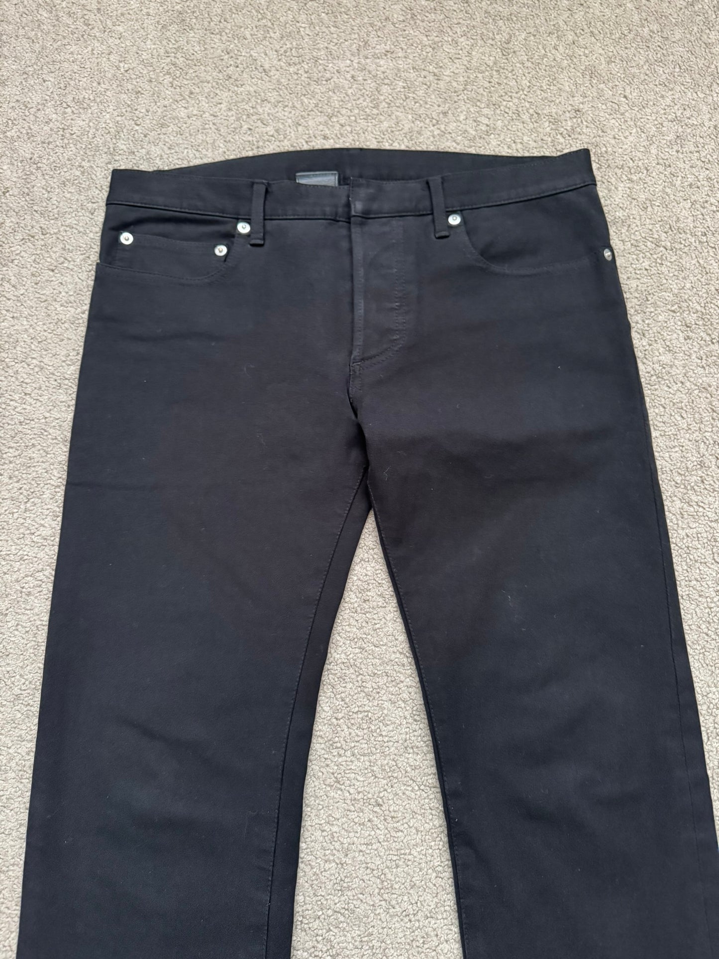 SS10 Dior Homme by Kris Van Assche MIJ Black Rayon Denim Jeans