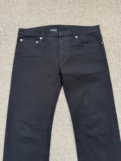 SS10 Dior Homme by Kris Van Assche MIJ Black Rayon Denim Jeans