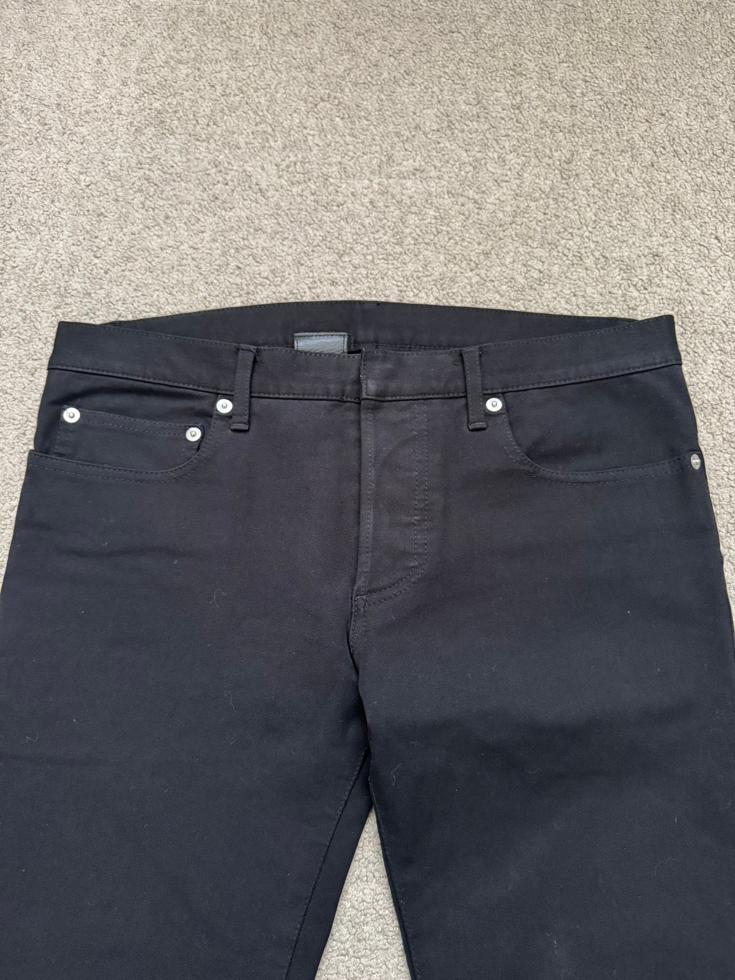 SS10 Dior Homme by Kris Van Assche MIJ Black Rayon Denim Jeans